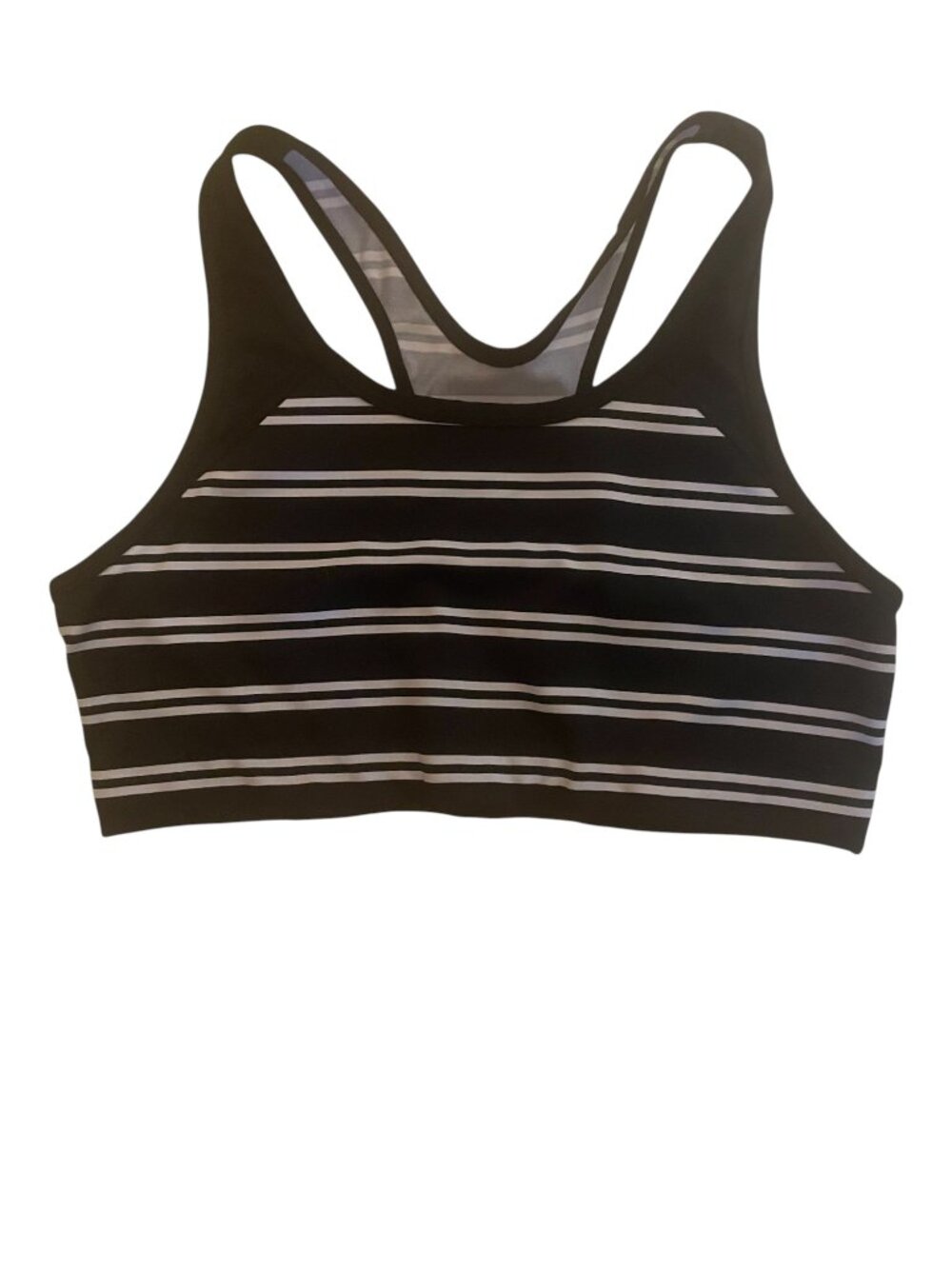 PINK VICTORIA'S SECRET Ultimate Unlined Racerback Sports Bra Black White Stripes